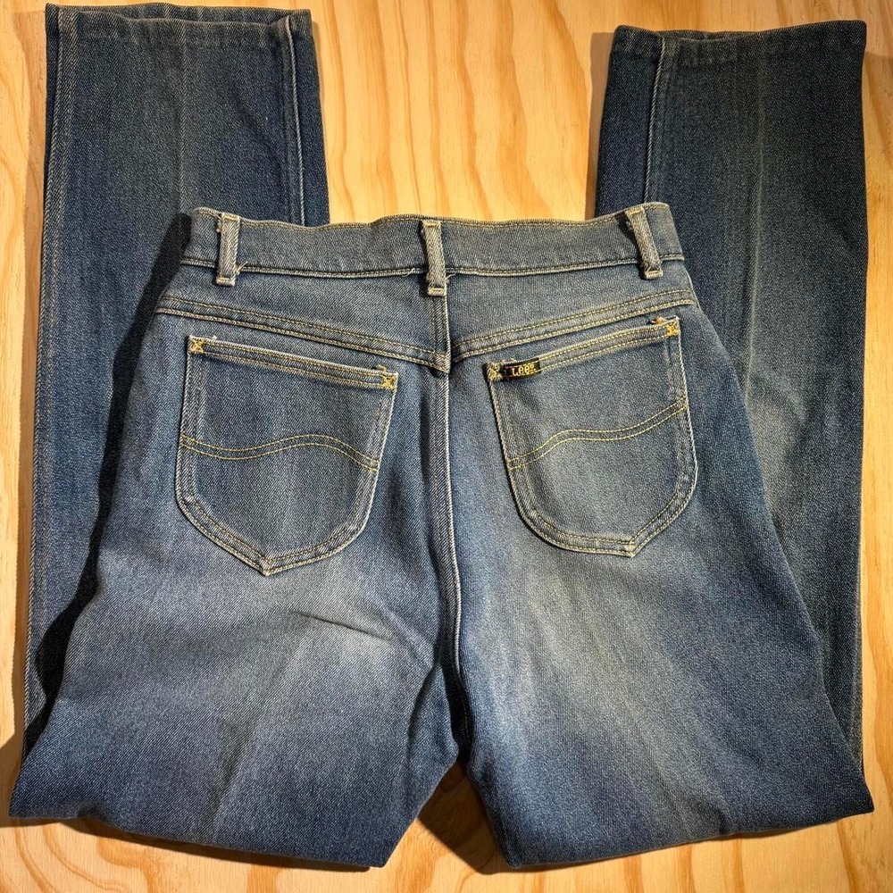 Vintage Lee Riders Jeans Women 10 Blue High Waist Straight Leg Talon 42
